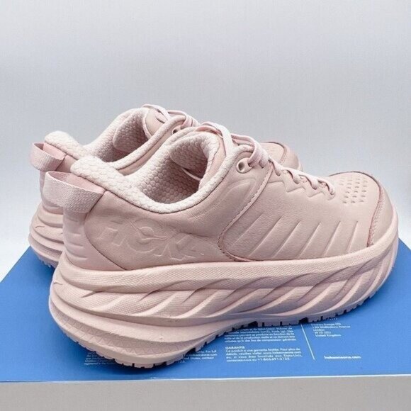Hoka One One Bondi SR Running Shoes Peach Whip Pink Leather Womens US 10 - Picture 6 of 12